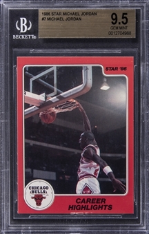 1986-87 Star #7 Michael Jordan Rookie Card - BGS GEM MINT 9.5